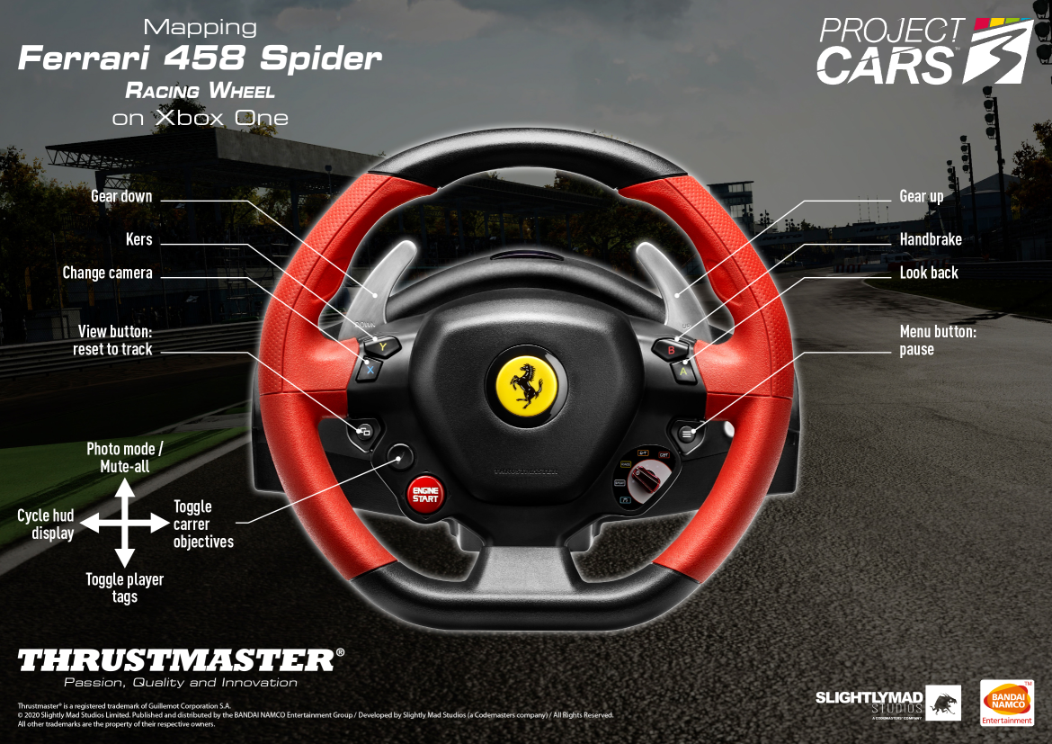 thrustmaster 458 spider racing wheel