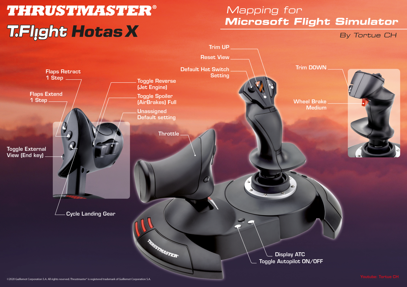 Thrustmaster T-Flight Hotas X USB Flight Stick Games controller 4160543 PC PS3 