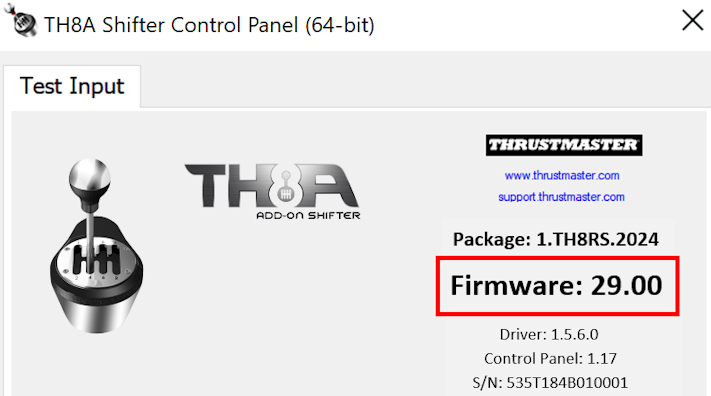 TH8A Shifter - Thrustmaster - Technical support website